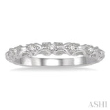 1/20 Ctw Round Cut Diamond Wedding Band in 14K White Gold