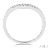 1/20 Ctw Round Cut Diamond Wedding Band in 14K White Gold