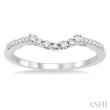 1/3 Ctw Round Cut Diamond Wedding Band in 14K White Gold