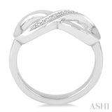 1/50 ctw Round Cut Diamond Infinity Ring in Sterling Silver