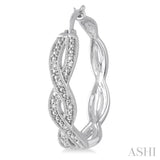 1/10 ctw Round Cut Diamond Infinity Earrings in Sterling Silver