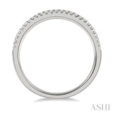 1/10 Ctw Round Cut Diamond Wedding Band in 14K White Gold