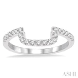 1/3 Ctw Round Cut Diamond Wedding Band in 14K White Gold