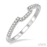 1/6 Ctw Round Cut Diamond Wedding Band in 14K White Gold