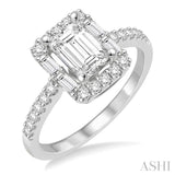 1/2 ctw Diamond Semi-mount Engagement Ring in 14K White Gold