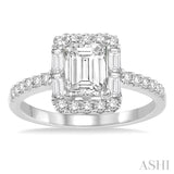 1/2 ctw Diamond Semi-mount Engagement Ring in 14K White Gold