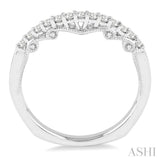 1/3 Ctw Round Cut Diamond Wedding Band in 14K White Gold