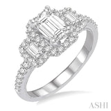 5/8 ctw Diamond Semi-mount Engagement Ring in 14K White Gold