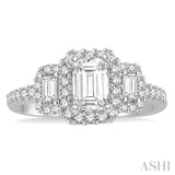 5/8 ctw Diamond Semi-mount Engagement Ring in 14K White Gold