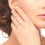 1/5 ctw Round Cut Diamond Wedding Band in 14K White Gold