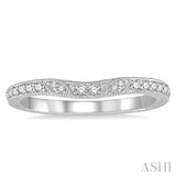 1/6 Ctw Round Cut Diamond Wedding Band in 14K White Gold