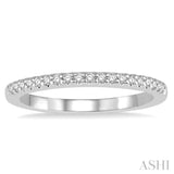 1/6 Ctw Round Cut Diamond Wedding Band in 14K White Gold