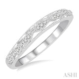 1/20 Ctw Round Cut Diamond Wedding Band in 14K White Gold