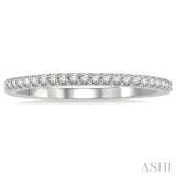 1/6 Ctw Round Cut Diamond Wedding Band in 14K White Gold