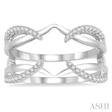 1/4 ctw Diamond Claw Insert Ring in 14K White Gold