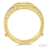 1/3 ctw Round Diamond Insert Ring in 14K Yellow Gold