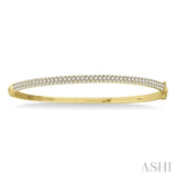 1 1/2 ctw Round Cut Diamond Stackable Bangle in 14K Yellow Gold