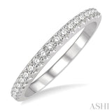 1/4 ctw Round Cut Diamond Wedding Band in 14K White Gold