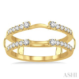 1/2 ctw Round Cut Diamond Insert Ring in 14K Yellow Gold