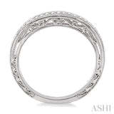 1/10 ctw Round Cut Diamond Matching Wedding Band in 14K White Gold