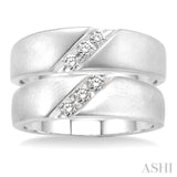 1/4 Ctw Round Cut Diamond Duo Set in 14K White Gold