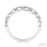 1/20 Ctw Round Cut Diamond Wedding Band in 14K White Gold