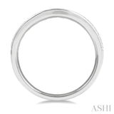 1/2 ctw Arched Round Cut Diamond Wedding Band in 14K White Gold