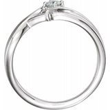 Platinum 1/8 CT Natural Diamond Ring