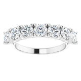 14K White 1 5/8 CTW Natural Diamond Seven-Stone Anniversary Band