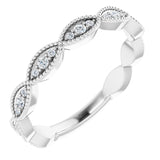 14K White 1/5 CTW Natural Diamond Infinity Anniversary Band