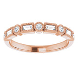 14K Rose 1/4 CTW Natural Diamond Anniversary Band