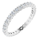 Platinum 1/2 CTW Natural Diamond Eternity Band Size 4