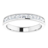 14K White 1 CTW Natural Diamond Band