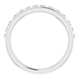 14K White 5/8 CTW Natural Diamond Anniversary Band