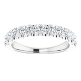 14K White 9/10 CTW Natural Diamond Anniversary Band