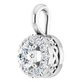 Platinum 3/8 CTW Natural Diamond Pendant