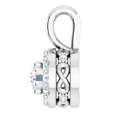 Platinum 3/8 CTW Natural Diamond Pendant