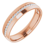 14K Rose 3/8 CTW Natural Diamond Band