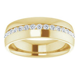 14K Yellow 3/8 CTW Natural Diamond Band