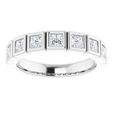 Platinum 3/4 CTW Natural Diamond Anniversary Band