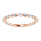 14K Rose 1/2 CTW Natural Diamond Anniversary Band