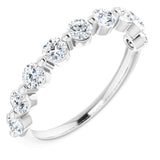 Platinum 9/10 CTW Natural Diamond Anniversary Band