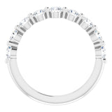 Platinum 9/10 CTW Natural Diamond Anniversary Band