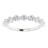 Platinum 9/10 CTW Natural Diamond Anniversary Band