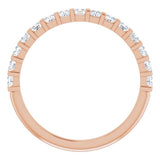 14K Rose 1/2 CTW Natural Diamond Anniversary Band