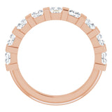 14K Rose 1 3/8 CTW Natural Diamond Anniversary Band