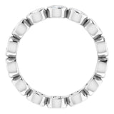 Platinum 1 CTW Natural Diamond Eternity Band Size 7