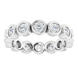 Platinum 1 CTW Natural Diamond Eternity Band Size 7