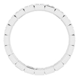 14K White 1/2 CTW Natural Diamond Eternity Band Size 7
