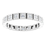 14K White 1/2 CTW Natural Diamond Eternity Band Size 7